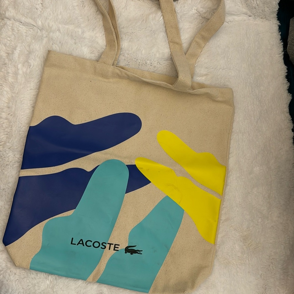 Lacoste canvas tote bag